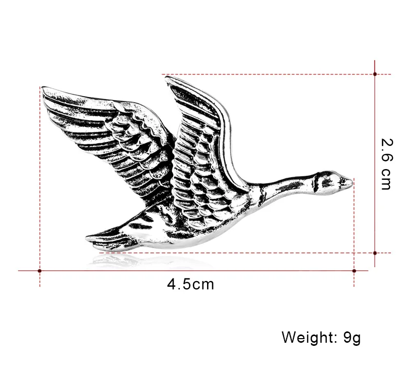 2019 модные эмалированные броши в виде дикой гусиной птицы Элегантная Брошь