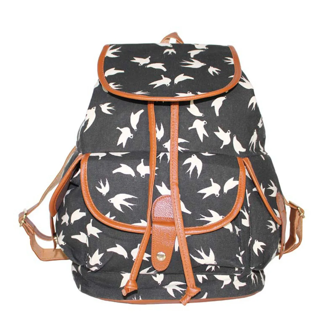 lovely owls&amp flowers Pattern Women Canvas Backpack 2017 fashion Schoolbag Book Bag for Teenager Girls Kid Bohemian School Bags | Багаж и