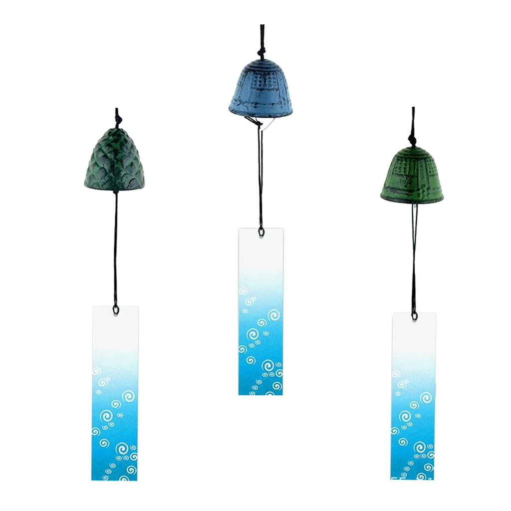 3 шт японский стиль Windchimes Furin античный колокольчик Iwachu чугунные колокольчики