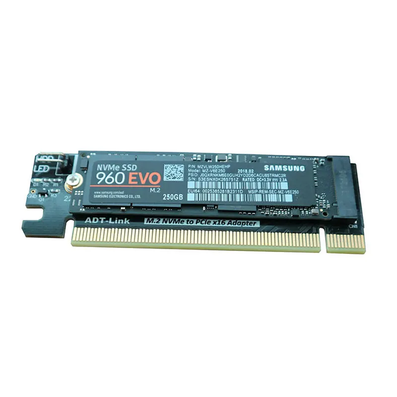 R43A M.2 NVMe/Ultra NVMe SSD NGFF PCI Express 3,0X16 адаптер M. Key Card M.2 2242-2260-2280 SSD PCI-E 3,0x4 32g. s полная скорость