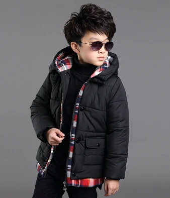 Детские куртки Мода 2017 года зимняя куртка для мальчиков плотные парки с