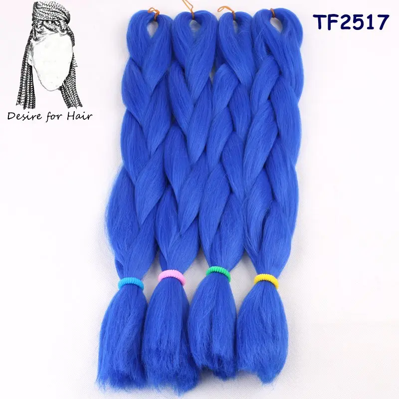 Desire for hair, 1 упаковка, 24 дюйма, 100 г, синтетические огромные косички, цвет Омбре, черный, серый, бордовый, косички для наращивания волос - Цвет: M#Фиолетовый