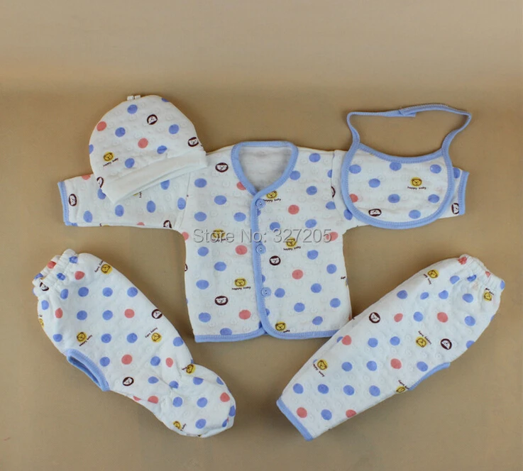 Новорожденный одежда комплект шляпа + рубашка 2 брюки рыгающие с комикс dot хлопок