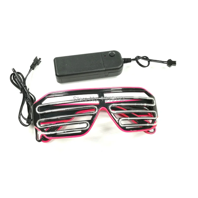 Модные двухцветные светящиеся светодиодные очки EL солнечные с проволочной