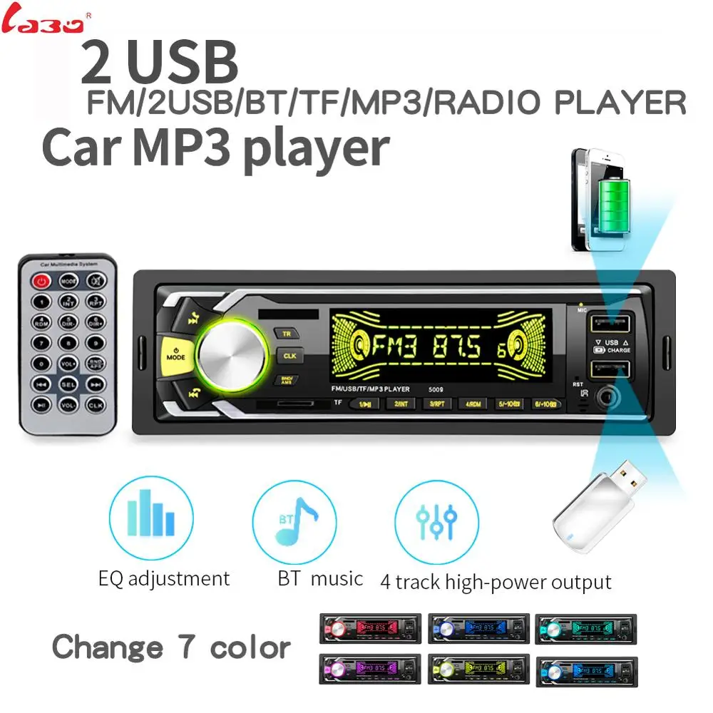Новые продукты Bluetooth Авторадио Стерео радио FM Aux вход приемник SD USB 12V In-dash 1 din автомобильный MP3 мультимедийный плеер