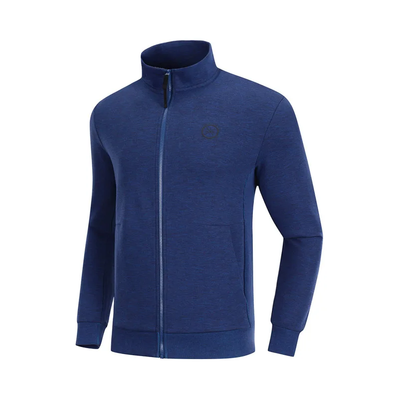 Li-Ning Мужская толстовка серии Уэйд с полной молнией обычная посадка 66% хлопок 34%