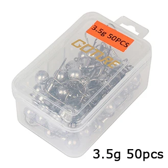50pcs 3point5 g Goture 20-50 шт. свинцовая головка джиг рыболовный крючок из углеродистой стали рыболовные крючки 1-20 г для мягкой приманки с приманкой Снасти Коробка рыболовные аксессуары - Цвет: 50pcs 3point5 g