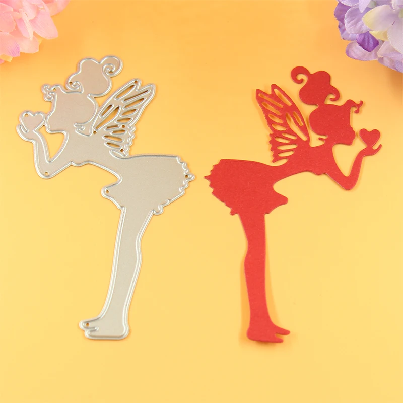 YINISE режущие штампы для трафареты скрапбукинга целующийся фея DIY вырезанные карты