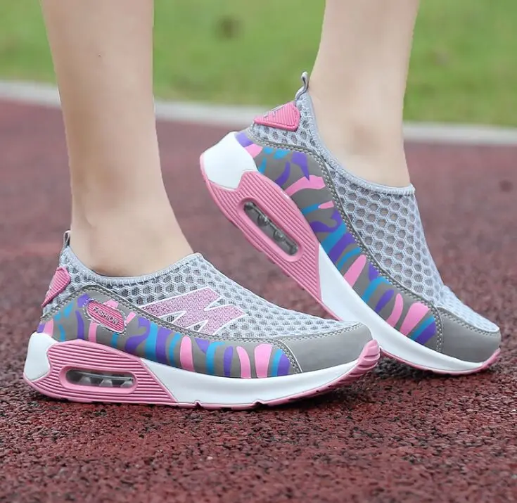 Fashion 2018 Casual Swing Mesh Breathable Ladies Trainers Wedges Chaussure Femme Sport Platform Shoes For Women Zapatos Mujer | Обувь