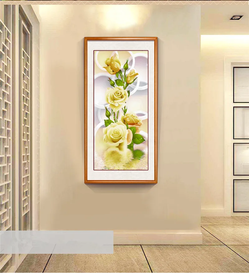 5D алмазная живопись сделай сам вышивка крестиком розовая роза цветок