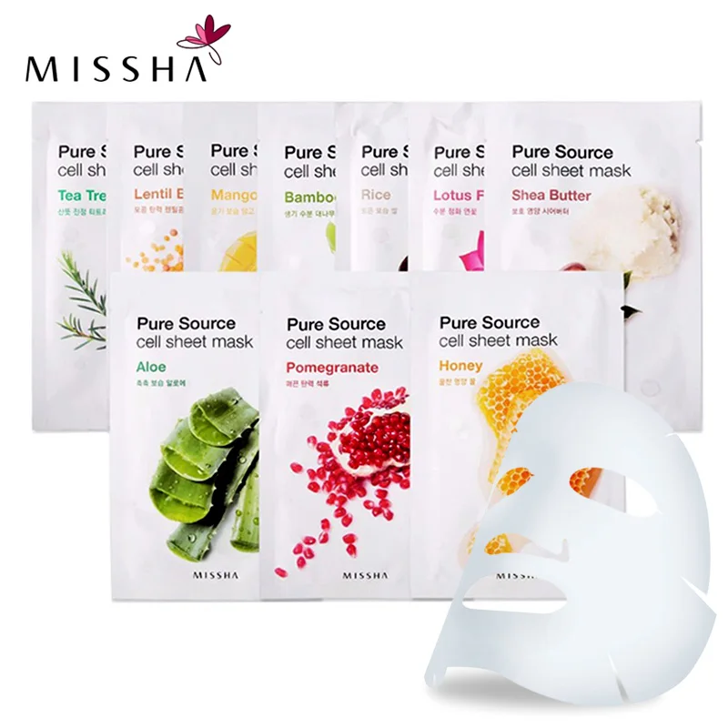 MISSHA Корейская 3 шт. чистый источник листовая маска против морщин анти старение