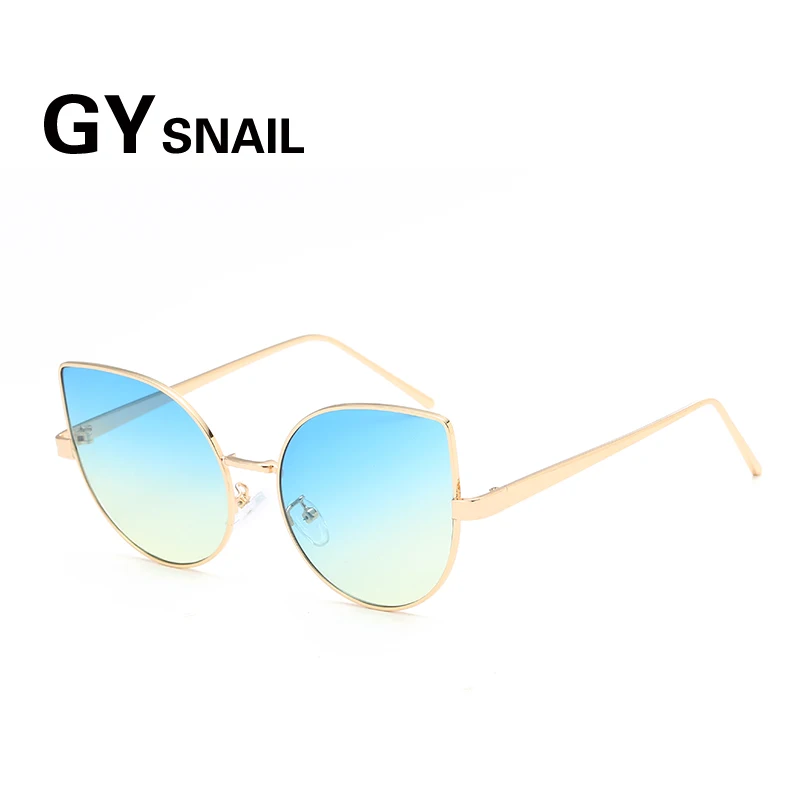 GYsnail большой кошачий глаз солнцезащитные очки для женщин брендовая Дизайнерская