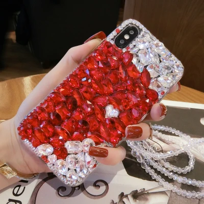 Чехол для телефона XSMYiss Bling с милыми кристаллами стразами и 3D камнями чехол Iphone 12 11