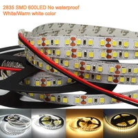 dc12v 8mm led strip lights not waterproof smd 2835 5m 600led 120lm brightness light tape flexible led strip whitewarm4000k