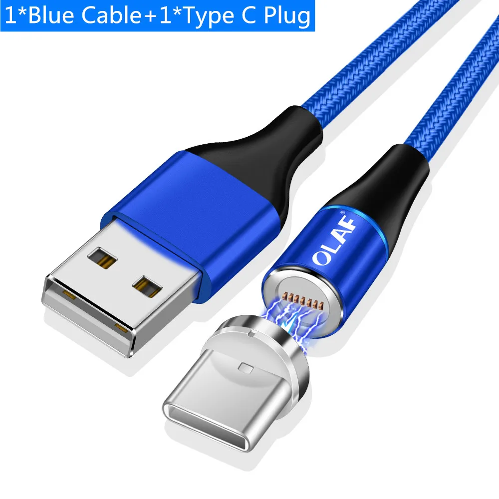 Магнитный кабель Олаф 3А для быстрой зарядки, кабель usb type-C для samsung S8 S9 S10 Xiaomi mi8 mi9 huawei P20 P30 USB-C кабель
