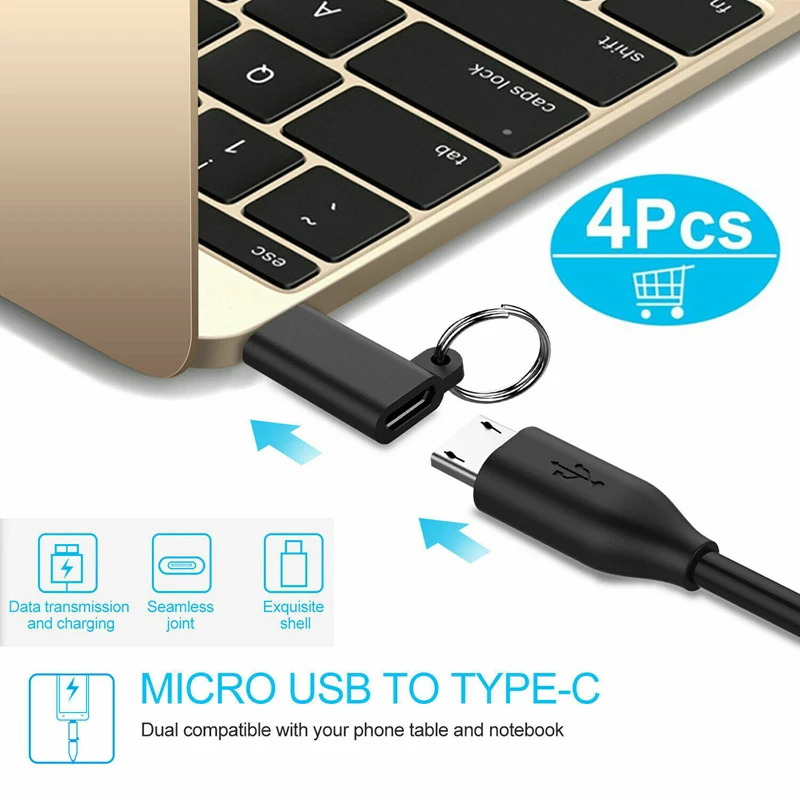 Roybens 4 шт Универсальный Micro USB 3 1 женский Тип-C Мужской конвертер адаптер USB-C данных