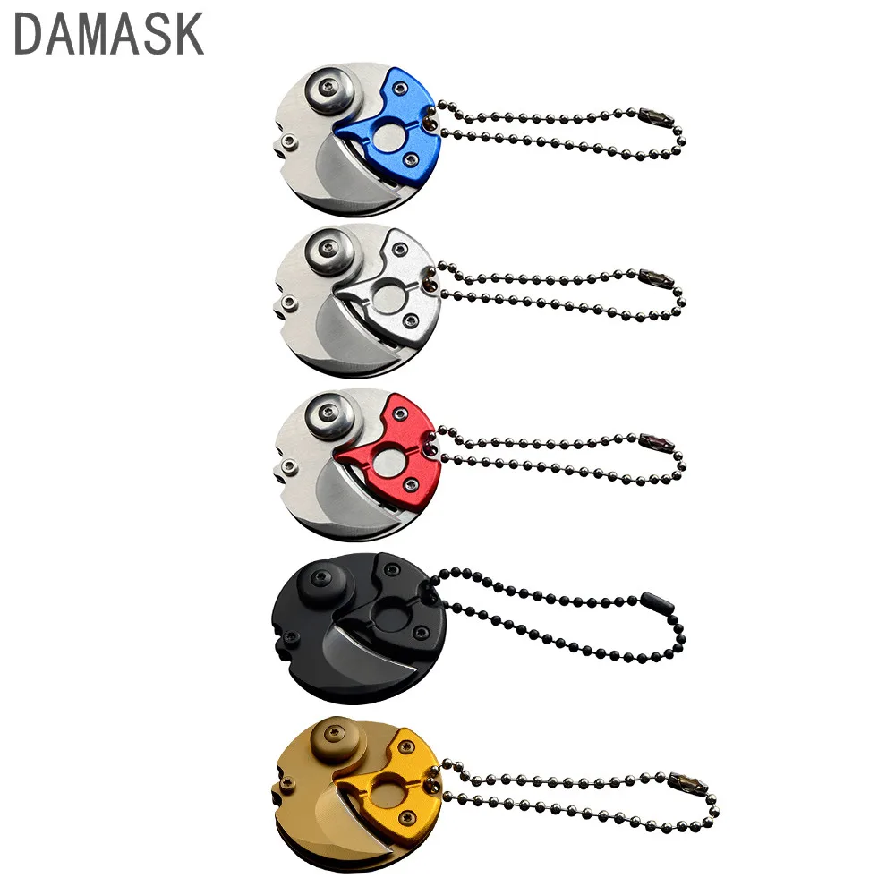DAMASK брелок для ключей Монетный Нож EDC портативный карманный нож охоты выживания