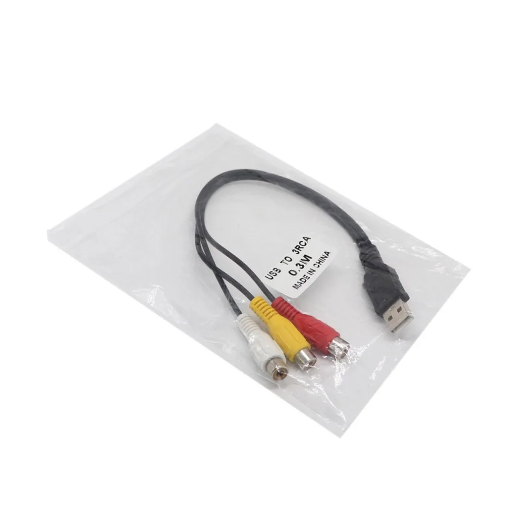 Кабель адаптер для ТВ 1 5 м футов USB папа A 3 RCA AV A/V аудио и видеокабель с на приставки