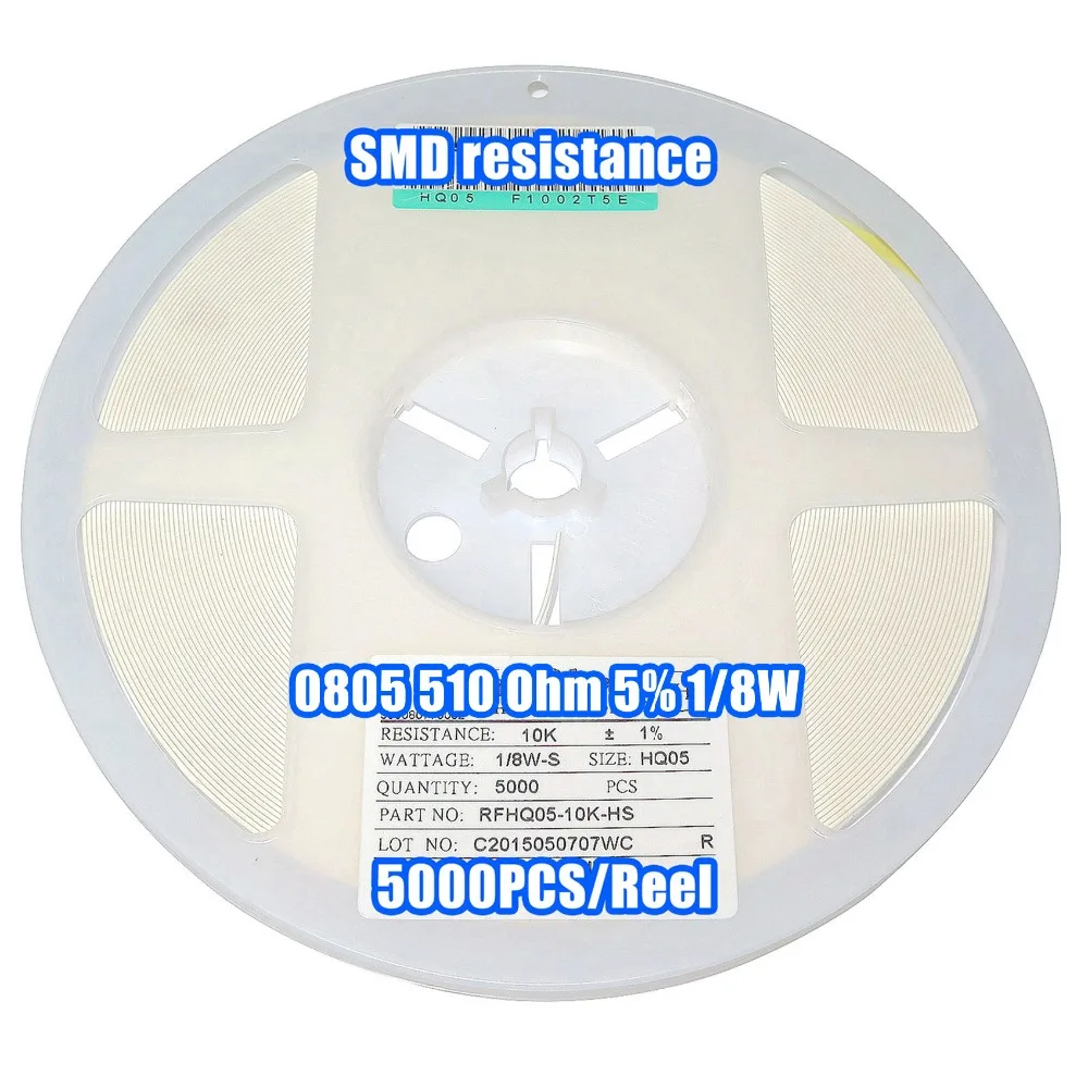 1 Катушка 0805 510R 510 Ом 5% 1/8 Вт SMD сопротивление 5000 шт/катушка | Обустройство дома