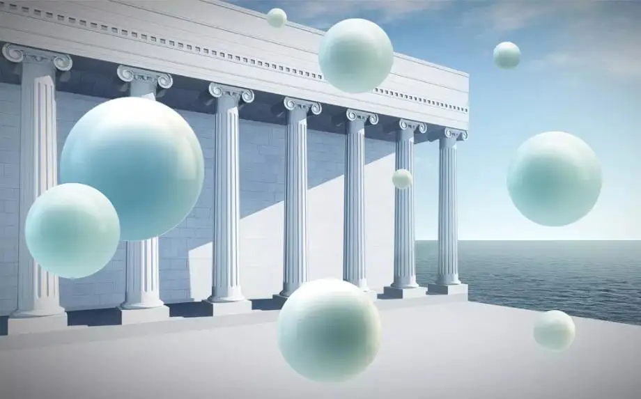 Пользовательские обои римские колонны мячи для гостиной 3d фон Настенные
