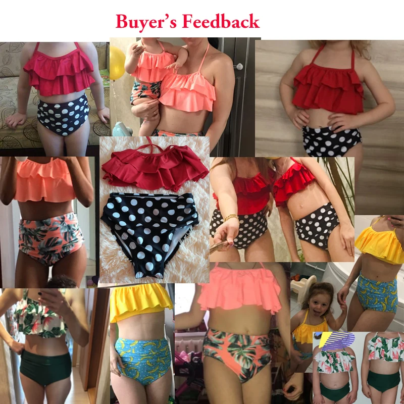 Купальники для мамы и детей летняя модная одежда дочки одинаковые комплекты