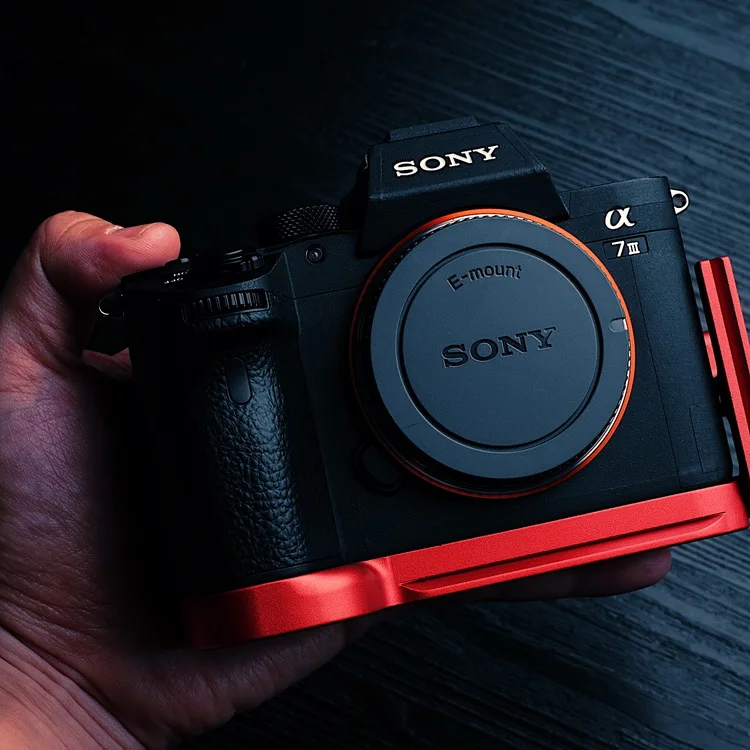 Алюминиевый Подгонянный красный/черный быстроразъемный L пластина/L кронштейн металлический держатель рукоятки идеально подходит для sony A7M3 A7R3 A9