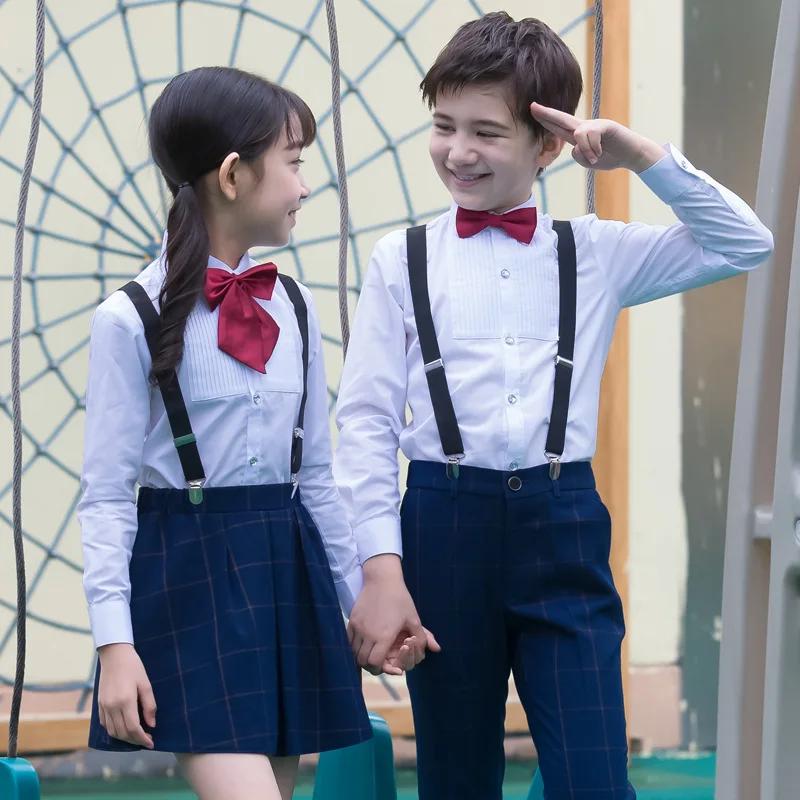 Детские школьные костюмы для хора подтяжки детского сада комплекты школьной