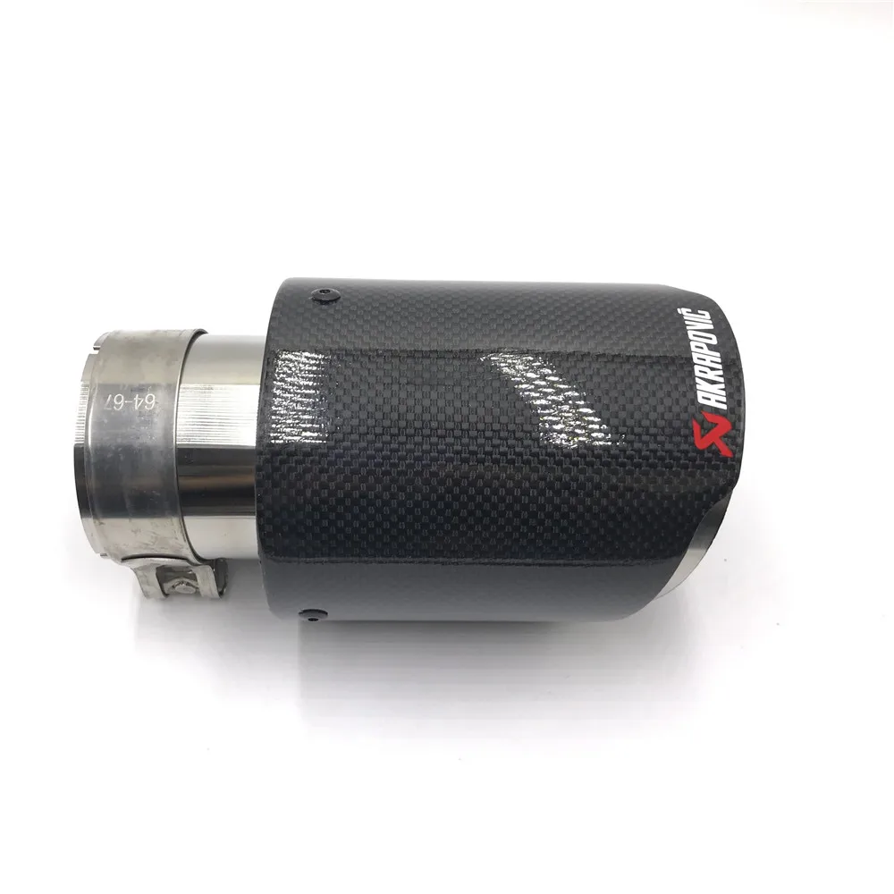 Универсальный наконечник выхлопной трубы различных размеров akrapovic выхлопная труба Глянцевая углеродное волокно автомобиля глушитель наконечник