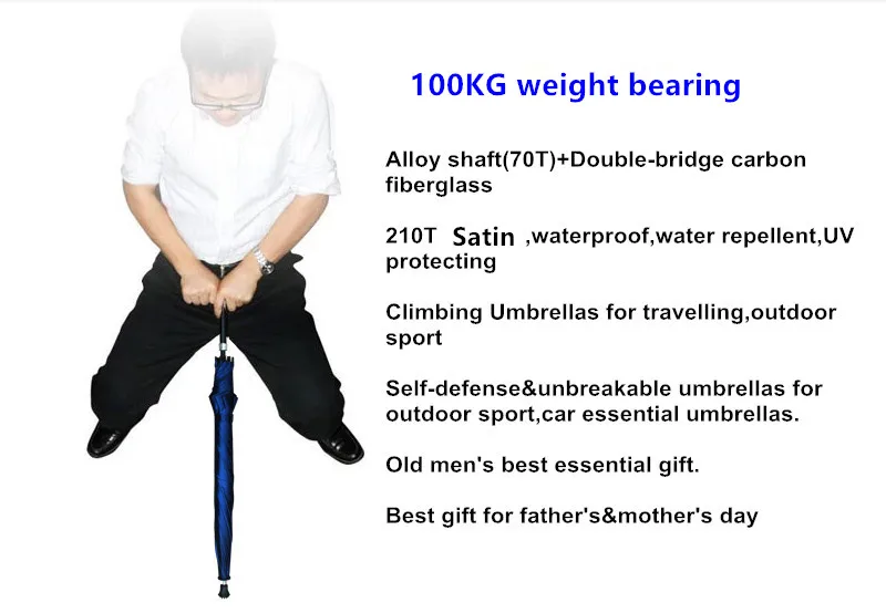 Автоматический открытый нерушимая Самозащита регулируемая трость зонтик для