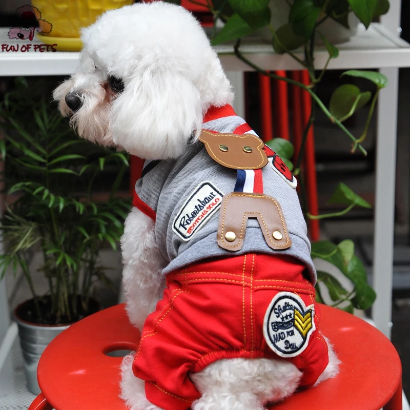 2017 новая одежда для собак осень/зима многоцветный милый медведь шаблон хлопок