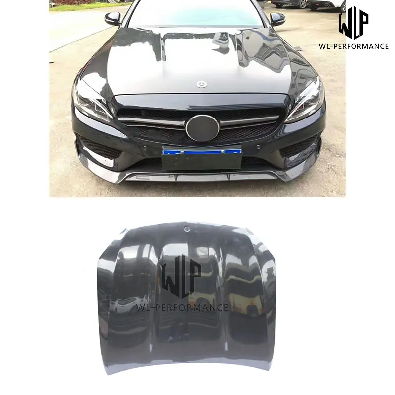 W205 стиль Amg высококачественный капот из углеродного волокна двигателя Стайлинг