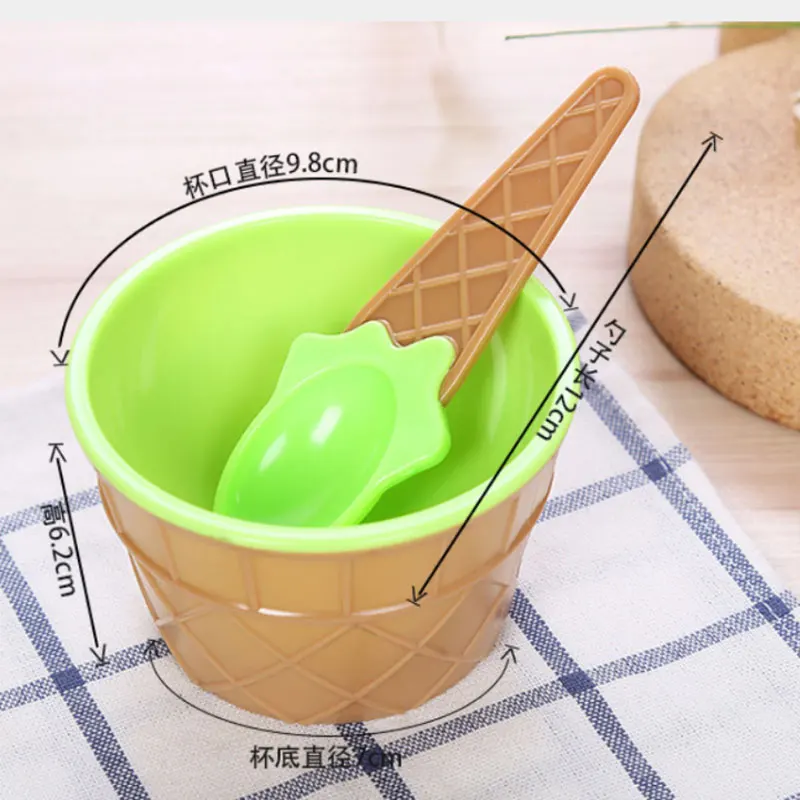 Горячая новинка: высококачественная многоразовая миска для мороженого для детей, прекрасный подарок, подобный посуде на столе - набор для обеда Se.