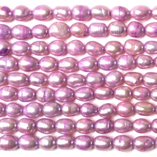 Huij 00636 5 нитей лавандр пресноводный жемчуг рисовые бусины мм 15&quot|rice beads|beads 5mmrice pearl