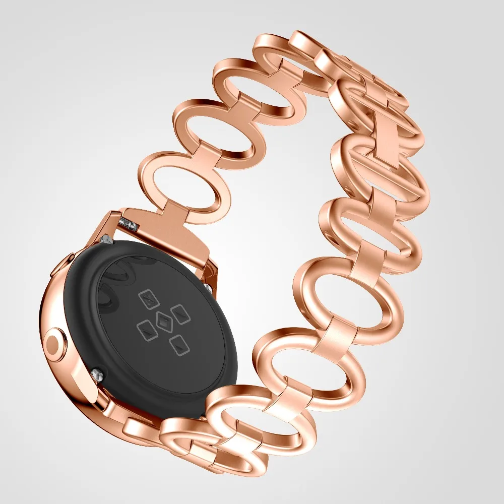 20 мм для samsung Galaxy Watch активный ремешок из нержавеющей стали металлический ремешок для часов для samsung gear S2 браслет ремешок