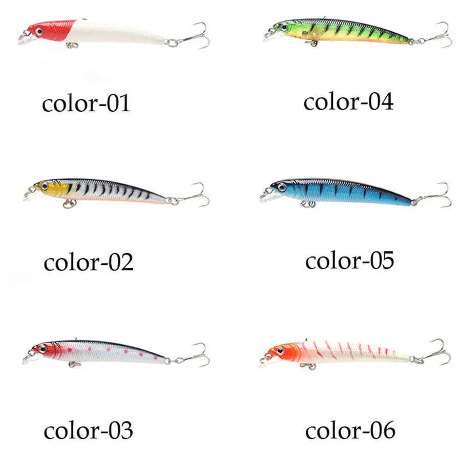 6 цветов жесткая Рыболовная Приманка Minnow ABS пластиковые Картеры 8 см 4 г воблеры рыболовный крючок с