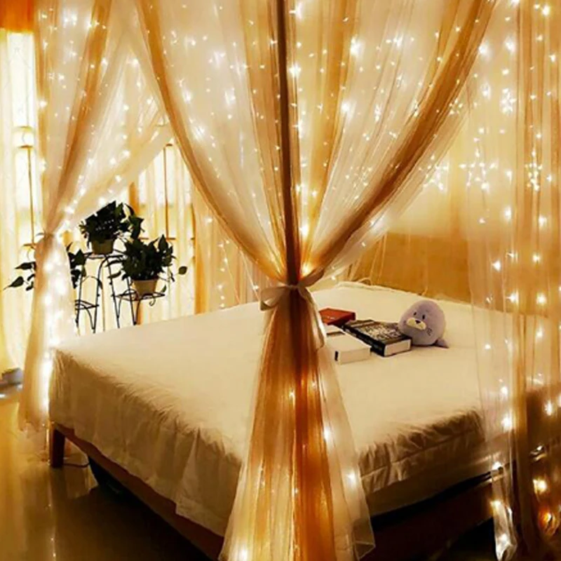 

Led Icicle Led Curtain String Light Fairy Light Led Christmas Light For Wedding Home Garden Party Garland On The Window 3x1/3x2m