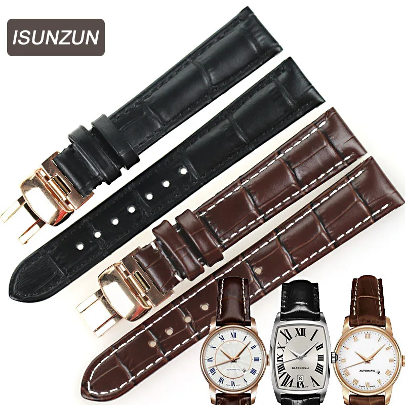 

ISUNZUN Women's Watch Band For Mido Baroncelli M7600 M003 M007 Genuine Leather Watch Straps Nato Leather Strap Free Shipping