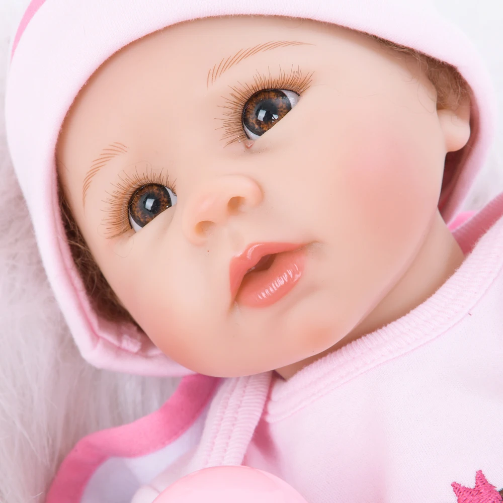 20 &quotреалистичные куклы для девочек Reborn Baby 55 см Ткань тела силиконовые
