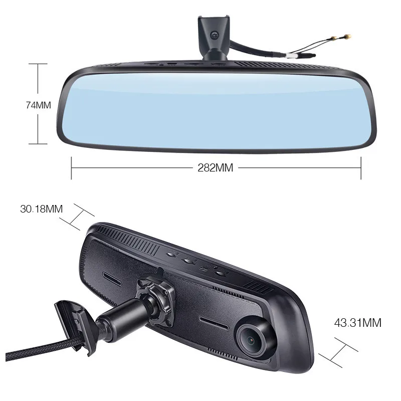 7 84 &quot4G Специальный Кронштейн Автомобильный зеркальный рекордер Android GPS DVR с двумя