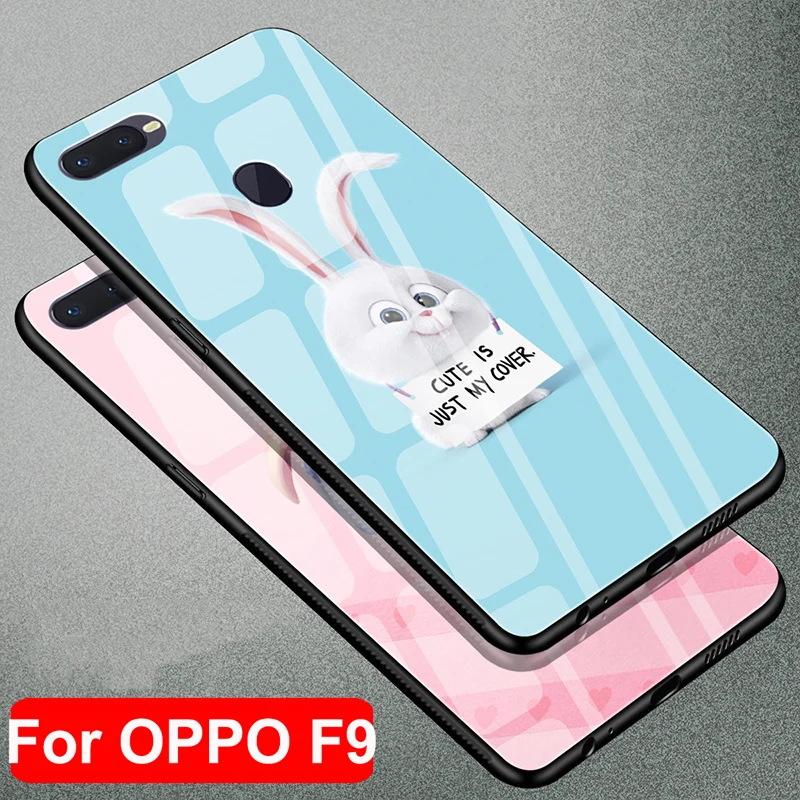 Модные закалённое Защитное стекло для OPPO F9 Стекло чехол OPPOF9 Защитная крышка F 9