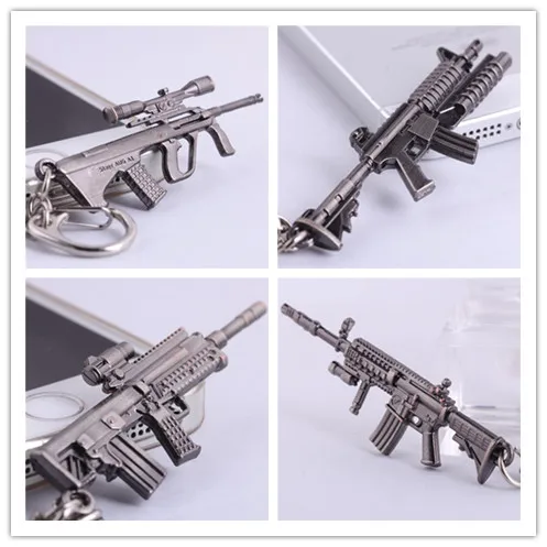 Games Csgo AK Gun Weapon KeyChains Alloy Metal Friendship Keyring Anime Key Holders For Best Friends Chaveiros Llaveros Men | Украшения и