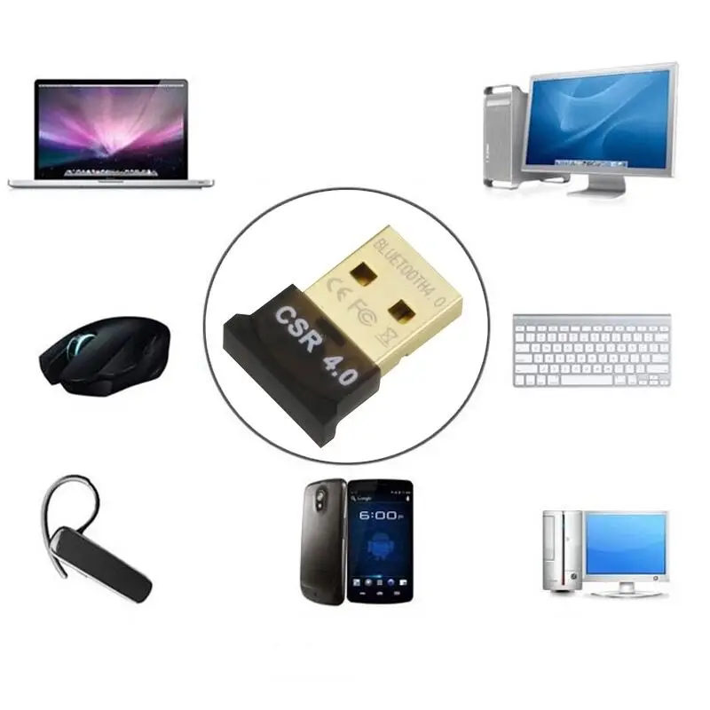 Беспроводной usb-адаптер Bluetooth V4.0 Донгл музыкальный звуковой приемник адаптер