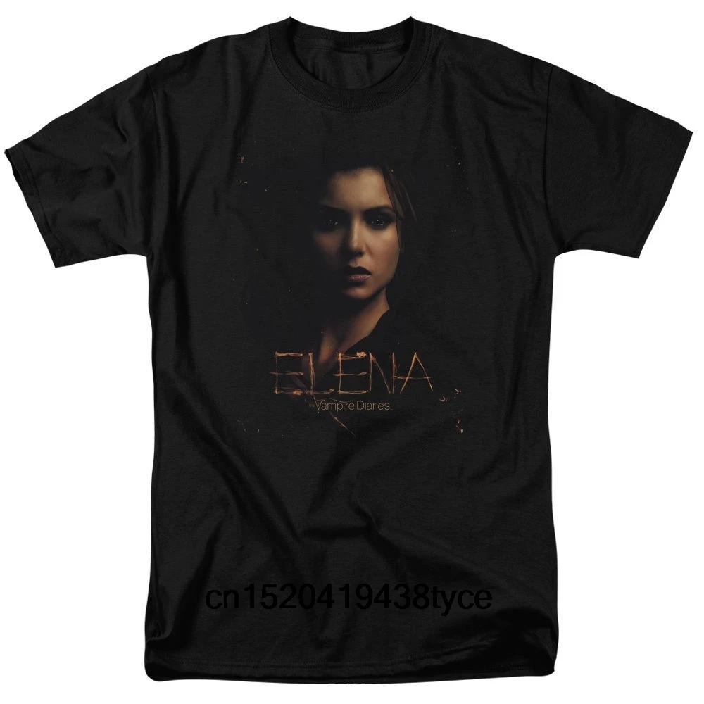 QWYGHAGSJPQ вампирские дневники ТВ шоу Elena Face Picture футболка для взрослых все