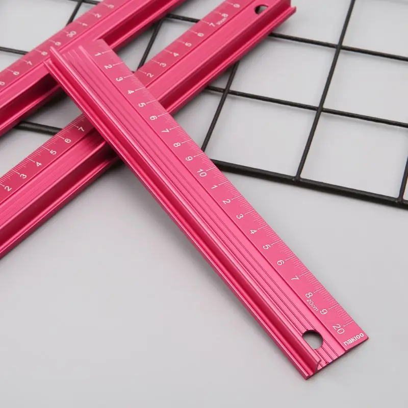 Professional Aluminum Alloy Straight Ruler Protective Scale Measuring Engineers Drawing Tool Rulers 20/30/45cm | Канцтовары для