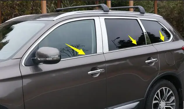 

For Mitsubishi Outlander 13-18 Bottom Window Frame Sill trims 6pcs