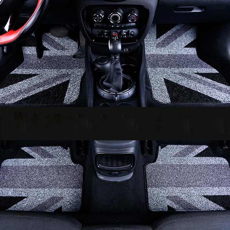 Автомобильные коврики для интерьера ПВХ передняя + Задняя накладка прочные Mini