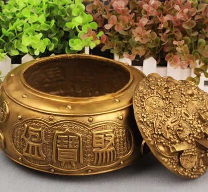 SCY 16504 +++ латунный чехол с орнаментом большая копилка изображением кукурузы