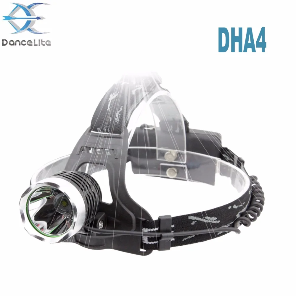DanceLite DHA4 Classics 2000Lm XM-L T6 3Mode LED Camping Headlamps Fishing Head Lamp (2x18650) | Светодиодная подсветка