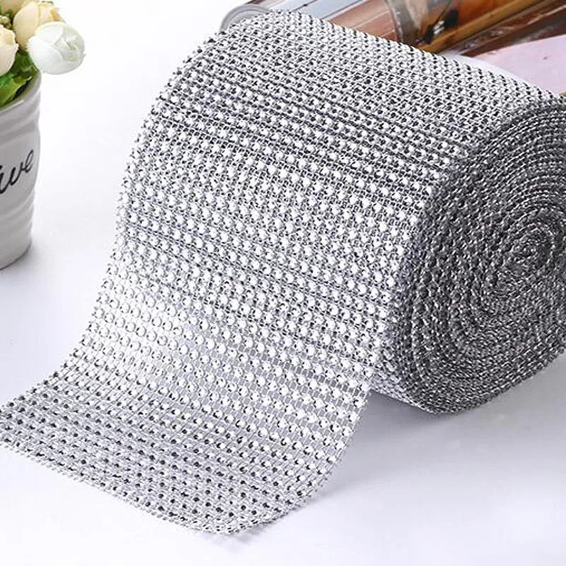 10 ярдов/партия сетчатая обмотка для украшения стола|rhinestone net|bridal diyrhinestone lot |