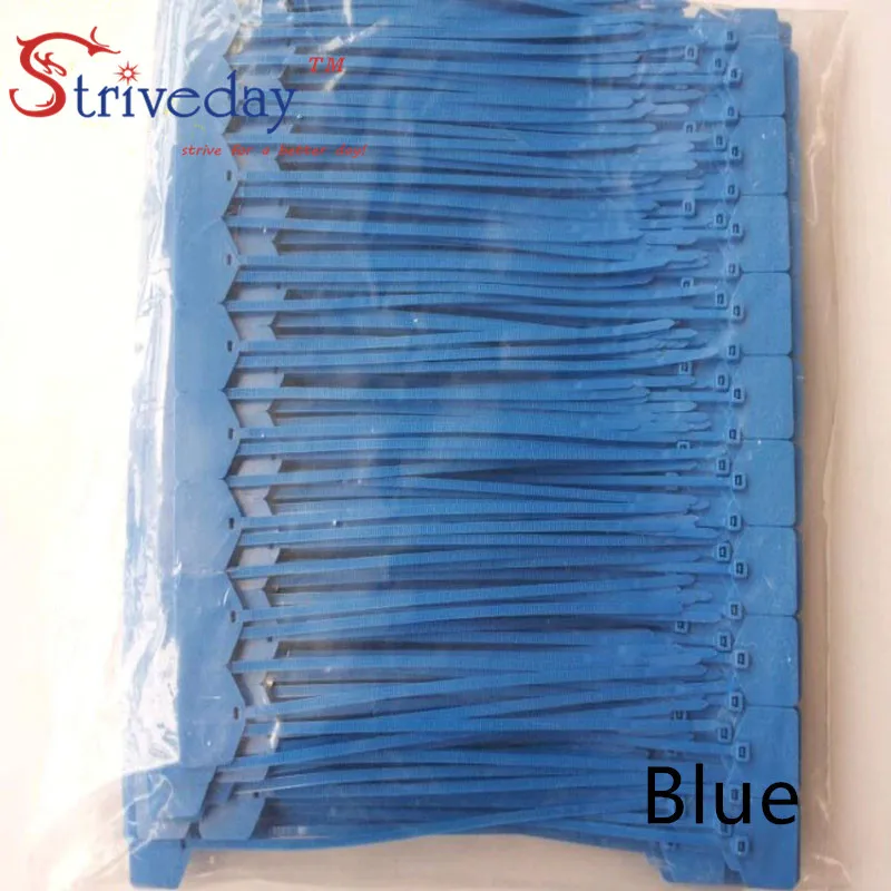 100 шт./лот одноразовые пластиковые Галстуки бирки для крупных вывесок логистики